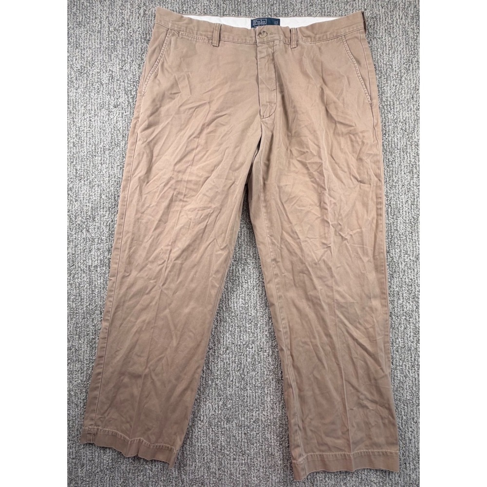 Polo Ralph Lauren Preston Pant Mens 36x30 Tan Khaki Cotton Twill Chinos